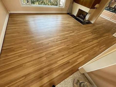  living room with hardwood flooring